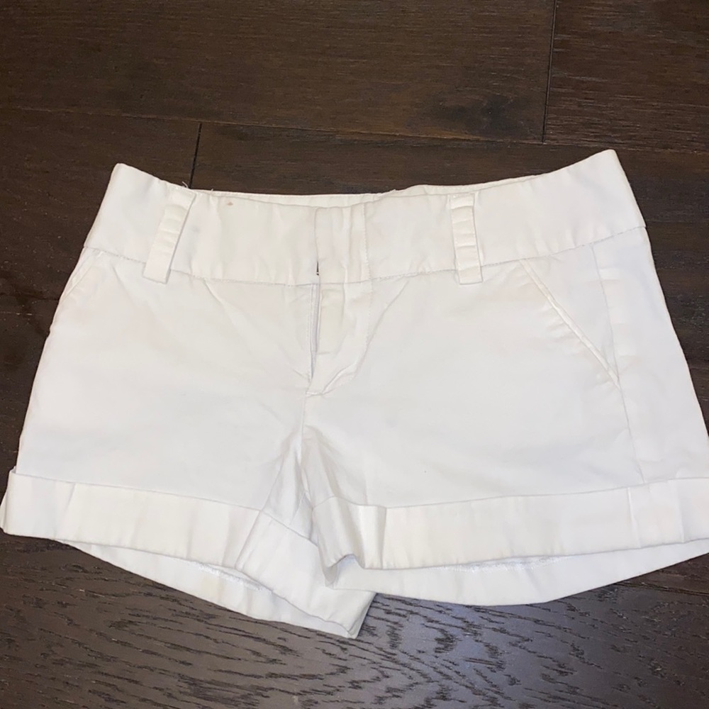 Alice and Olivia white shorts
